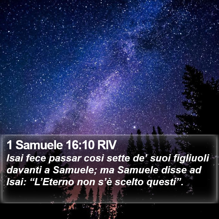 1 Samuele 16:10 RIV Bible Study