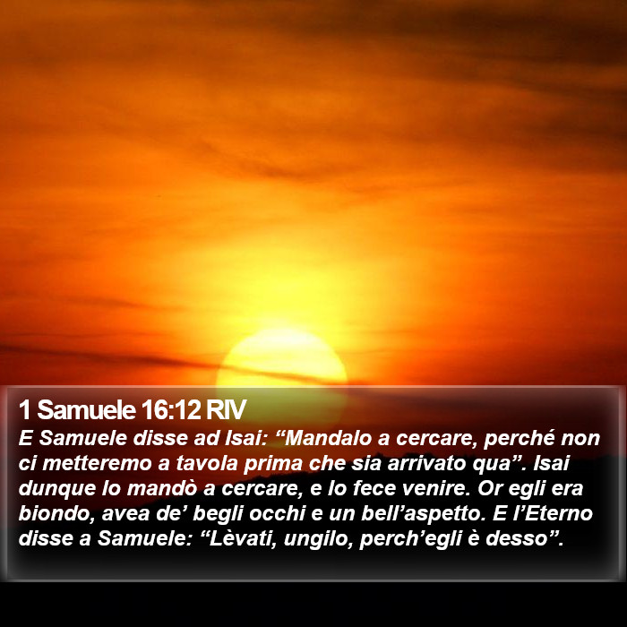 1 Samuele 16:12 RIV Bible Study