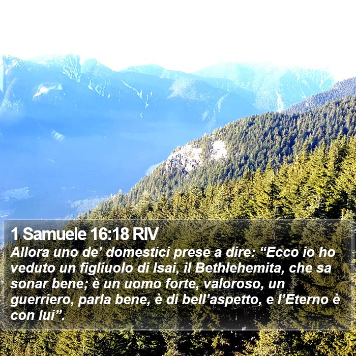 1 Samuele 16:18 RIV Bible Study