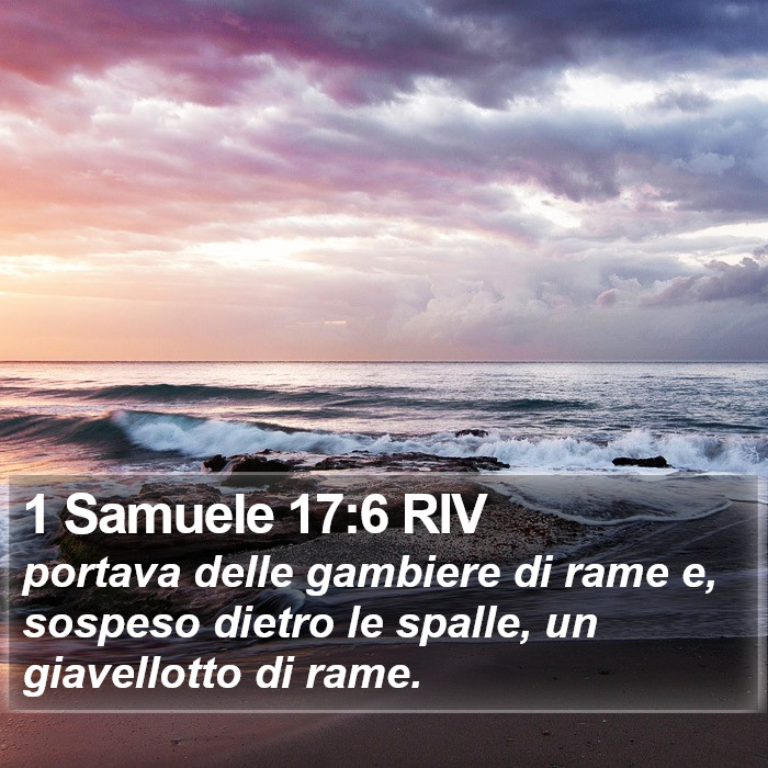 1 Samuele 17:6 RIV Bible Study