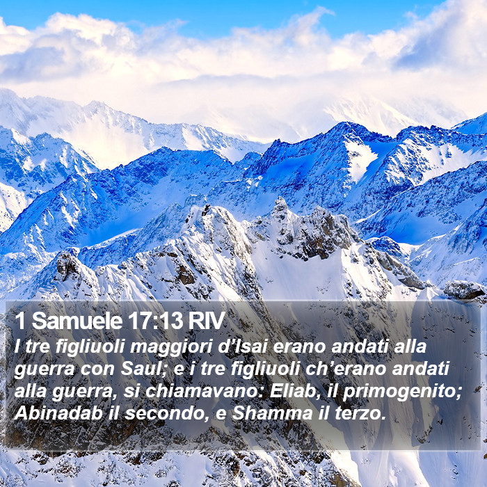 1 Samuele 17:13 RIV Bible Study