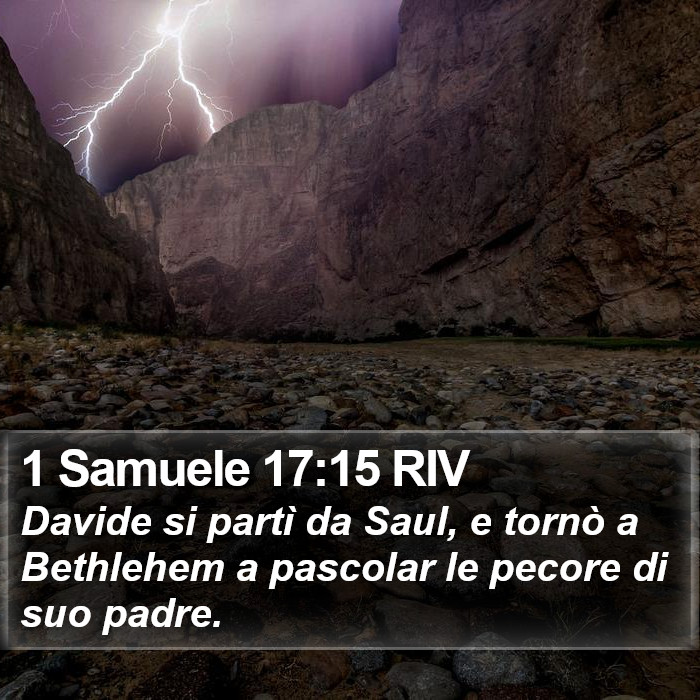 1 Samuele 17:15 RIV Bible Study