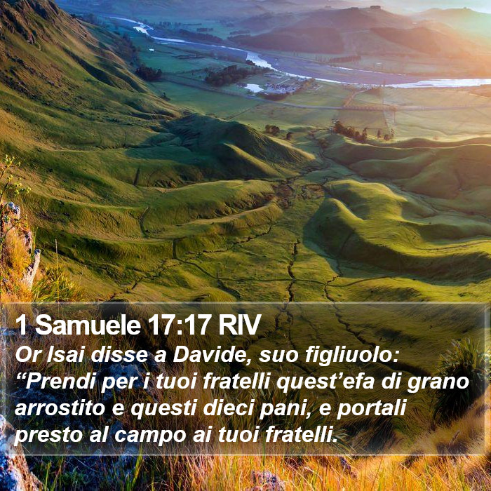 1 Samuele 17:17 RIV Bible Study