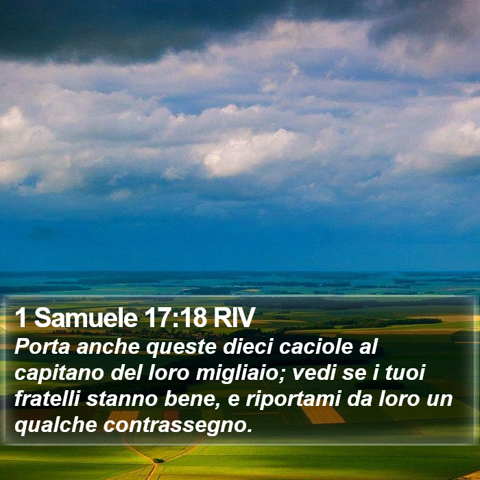 1 Samuele 17:18 RIV Bible Study