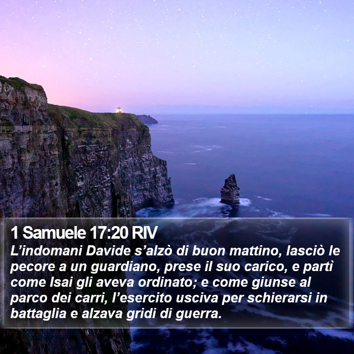 1 Samuele 17:20 RIV Bible Study