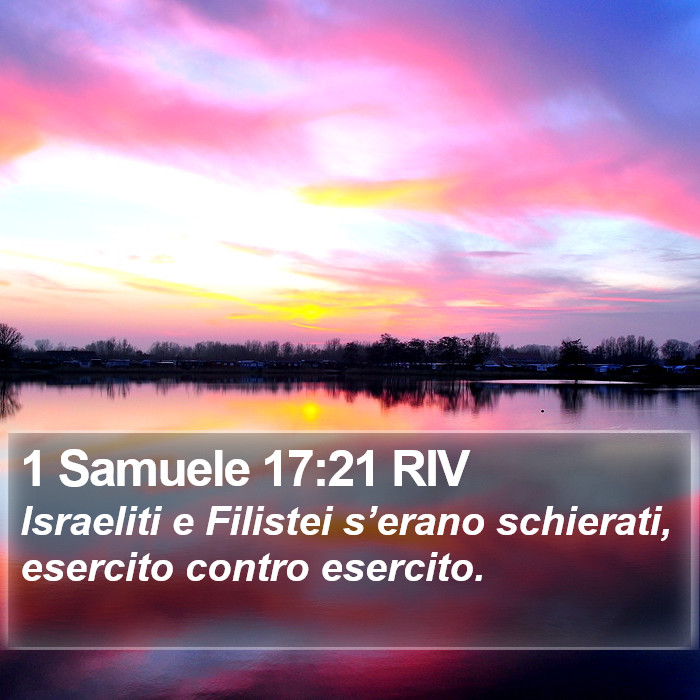 1 Samuele 17:21 RIV Bible Study