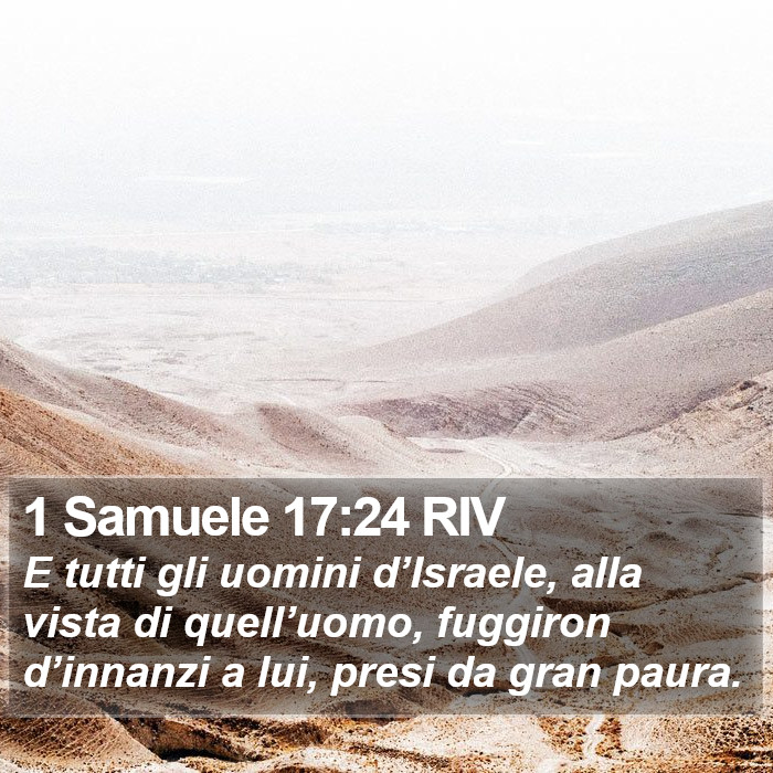 1 Samuele 17:24 RIV Bible Study