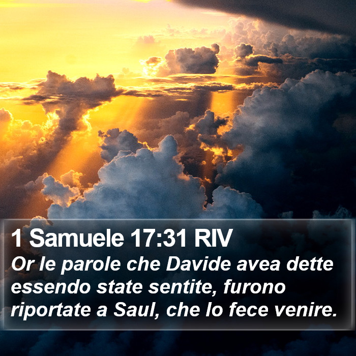 1 Samuele 17:31 RIV Bible Study