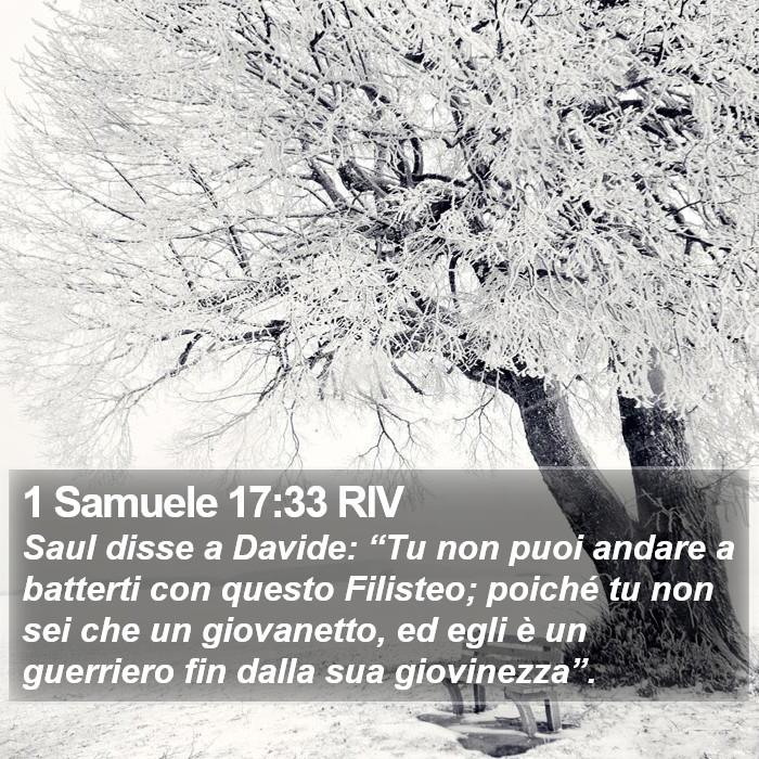 1 Samuele 17:33 RIV Bible Study