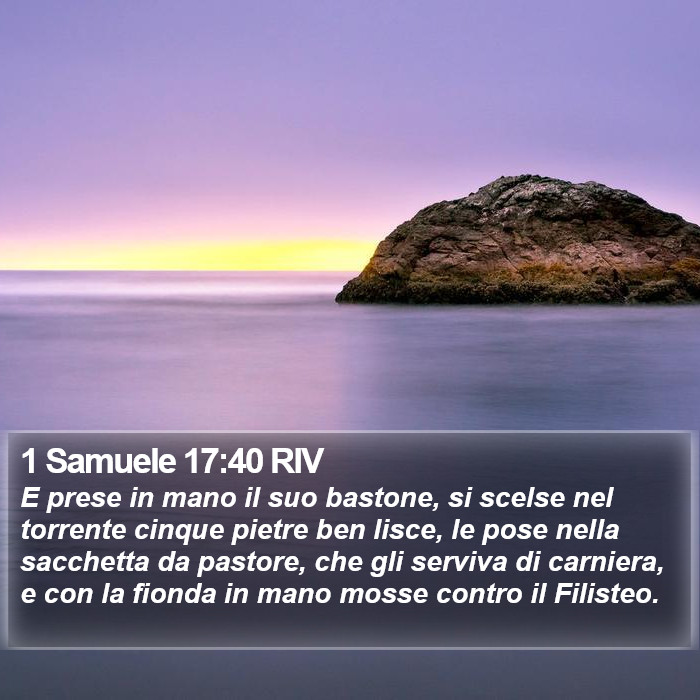 1 Samuele 17:40 RIV Bible Study