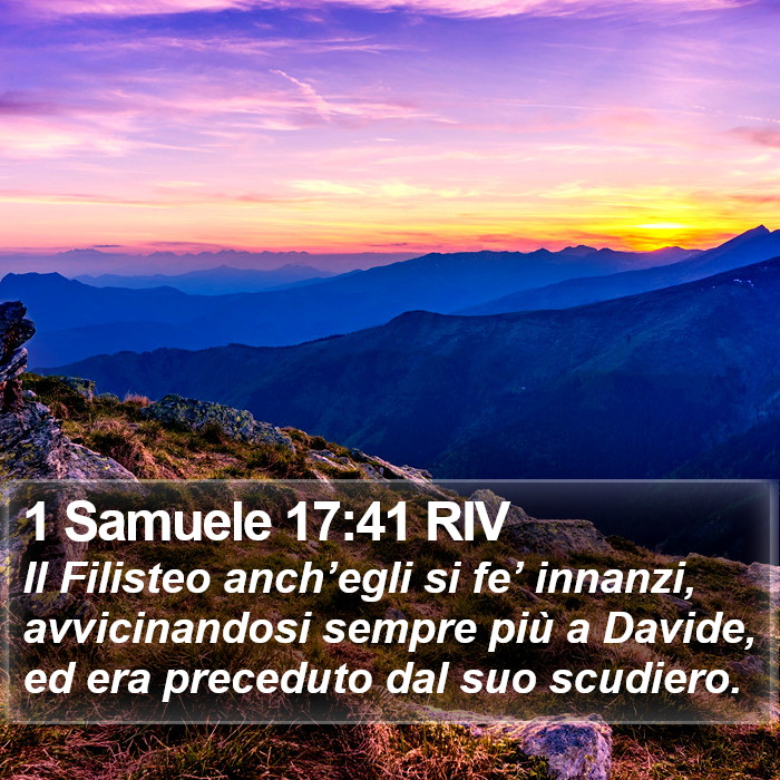 1 Samuele 17:41 RIV Bible Study