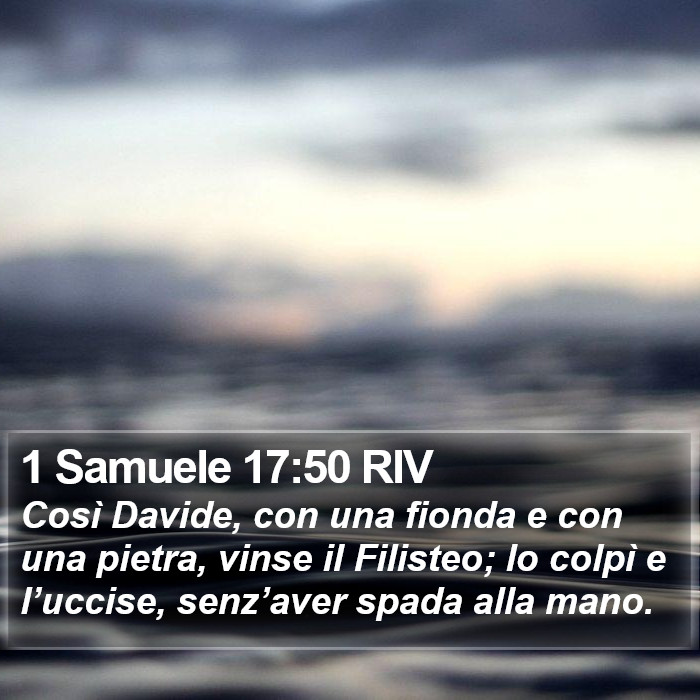 1 Samuele 17:50 RIV Bible Study