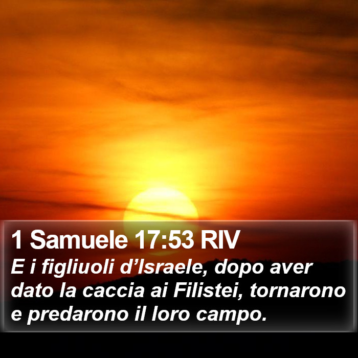 1 Samuele 17:53 RIV Bible Study