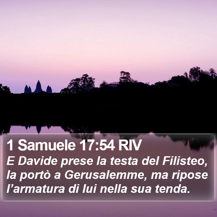 1 Samuele 17:54 RIV Bible Study