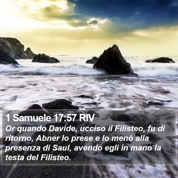 1 Samuele 17:57 RIV Bible Study