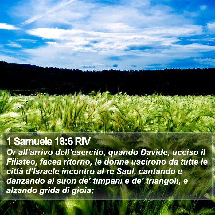 1 Samuele 18:6 RIV Bible Study