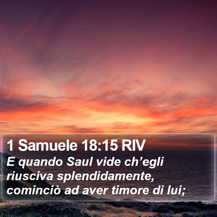 1 Samuele 18:15 RIV Bible Study