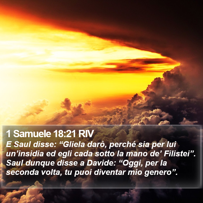 1 Samuele 18:21 RIV Bible Study