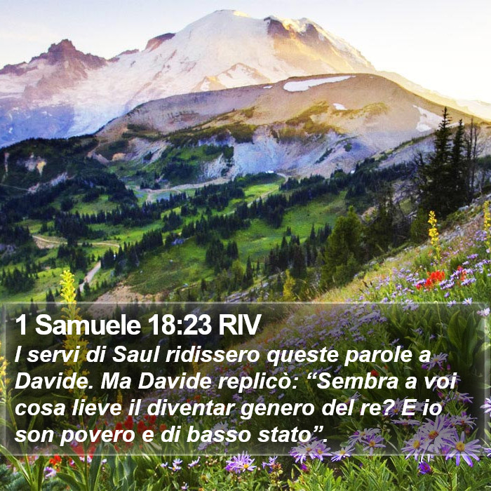 1 Samuele 18:23 RIV Bible Study