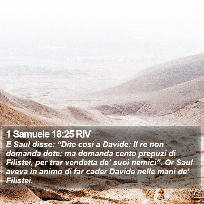 1 Samuele 18:25 RIV Bible Study