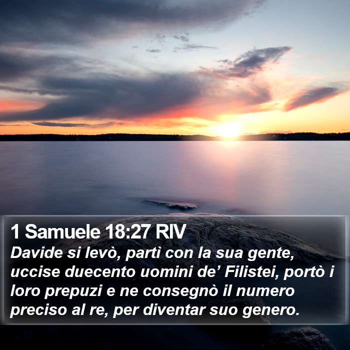 1 Samuele 18:27 RIV Bible Study