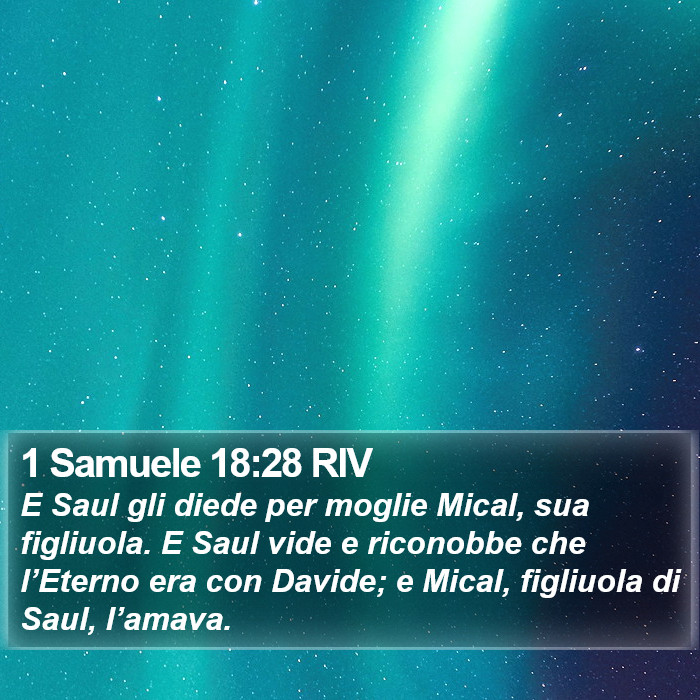 1 Samuele 18:28 RIV Bible Study