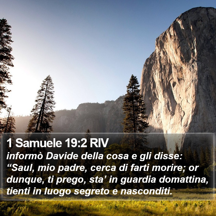 1 Samuele 19:2 RIV Bible Study