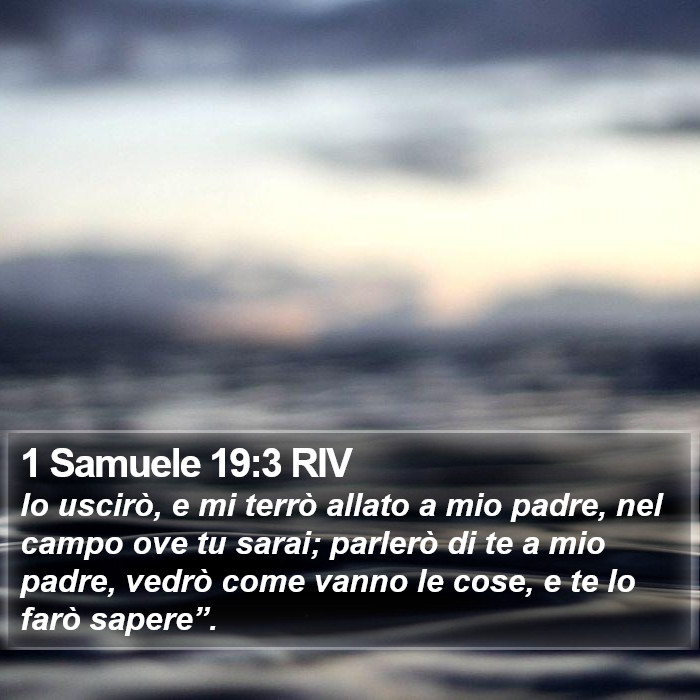 1 Samuele 19:3 RIV Bible Study