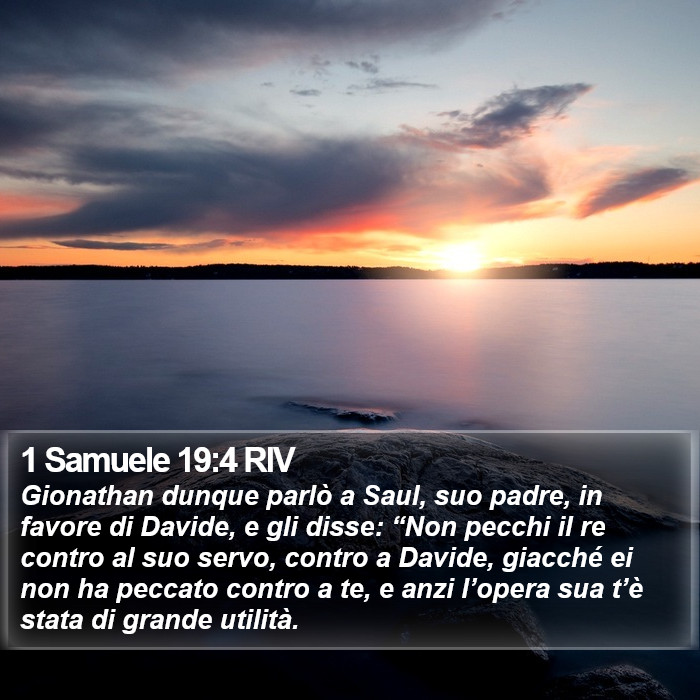 1 Samuele 19:4 RIV Bible Study