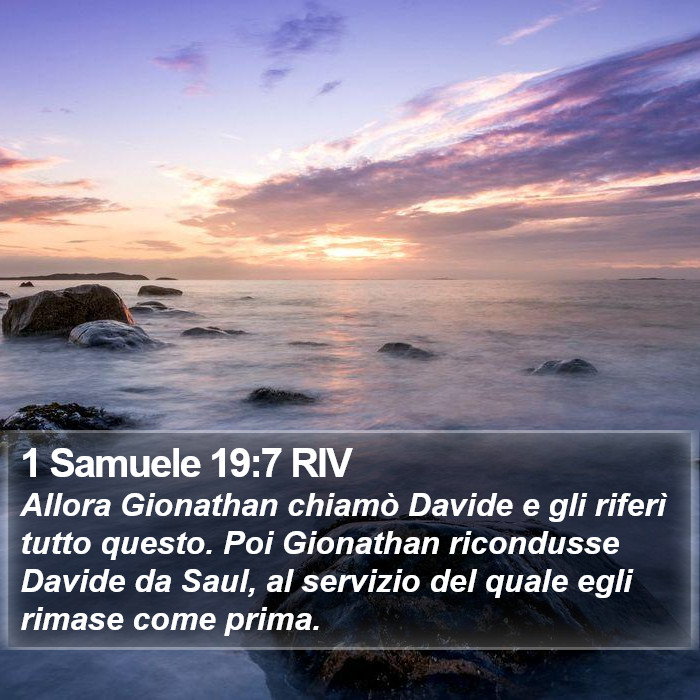 1 Samuele 19:7 RIV Bible Study