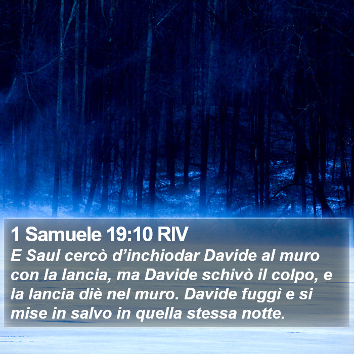 1 Samuele 19:10 RIV Bible Study