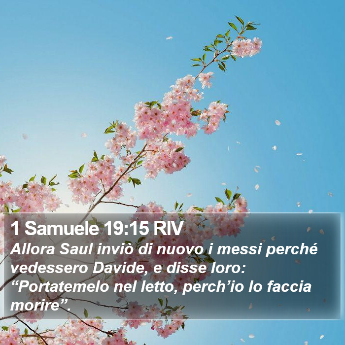 1 Samuele 19:15 RIV Bible Study