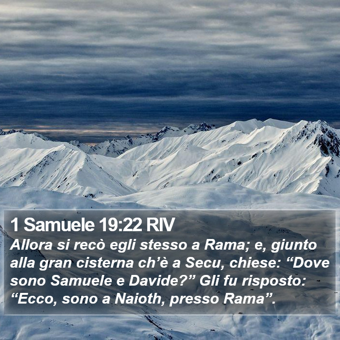 1 Samuele 19:22 RIV Bible Study