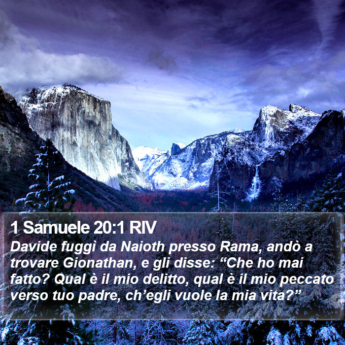 1 Samuele 20:1 RIV Bible Study