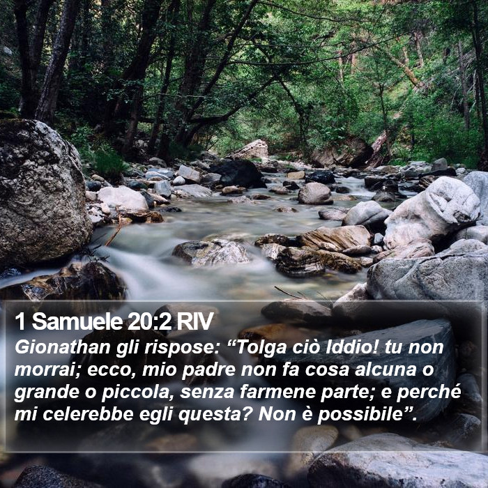 1 Samuele 20:2 RIV Bible Study