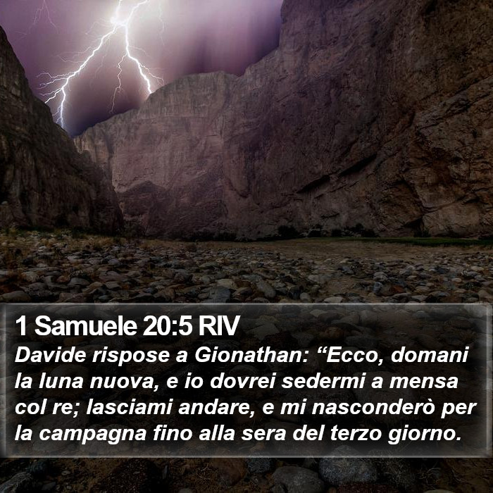 1 Samuele 20:5 RIV Bible Study