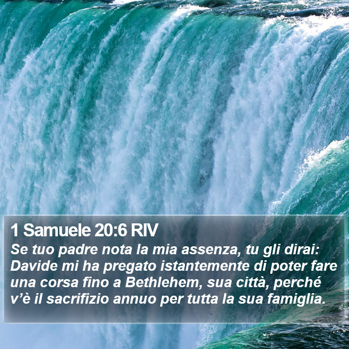 1 Samuele 20:6 RIV Bible Study