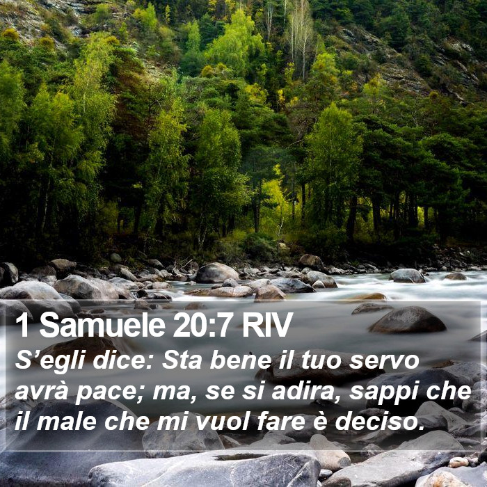 1 Samuele 20:7 RIV Bible Study