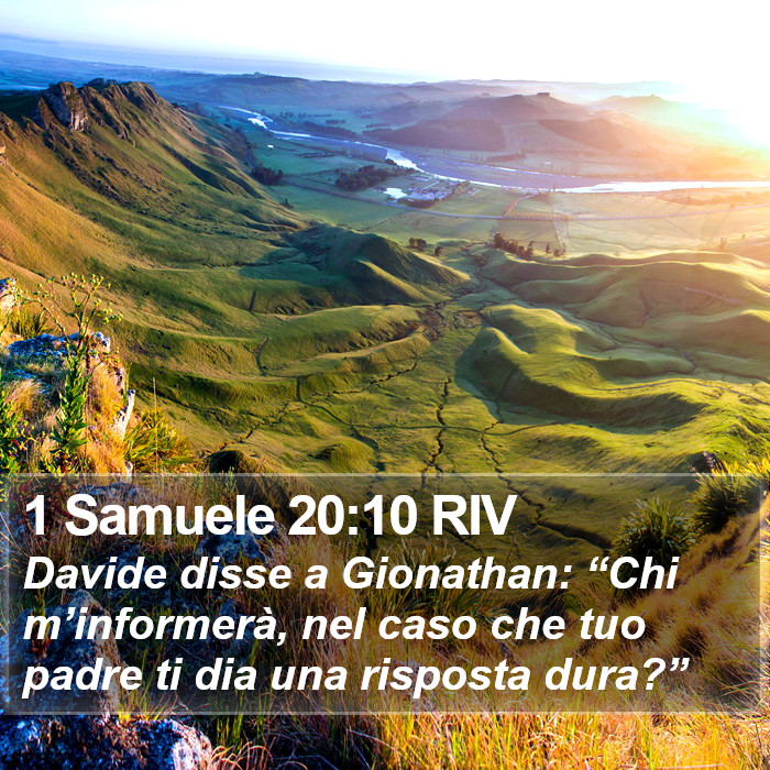 1 Samuele 20:10 RIV Bible Study