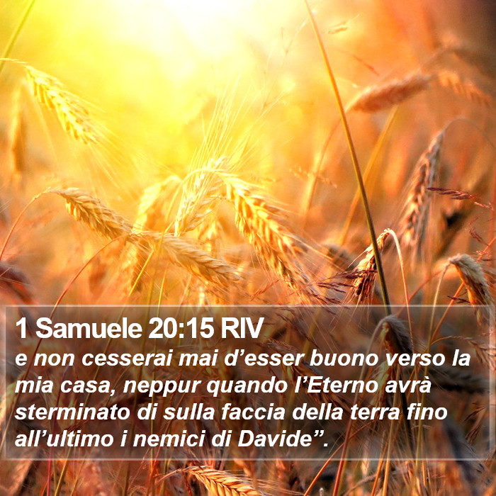 1 Samuele 20:15 RIV Bible Study