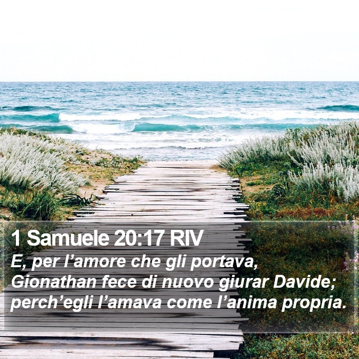 1 Samuele 20:17 RIV Bible Study