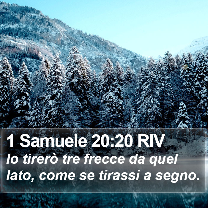 1 Samuele 20:20 RIV Bible Study