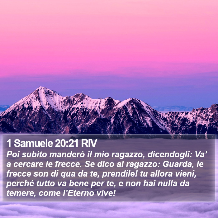 1 Samuele 20:21 RIV Bible Study