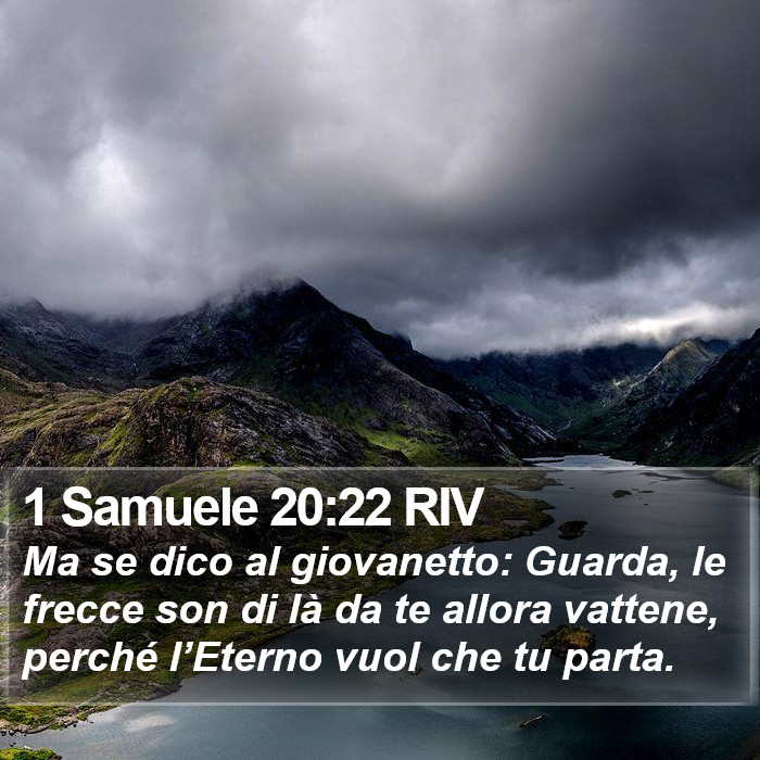 1 Samuele 20:22 RIV Bible Study