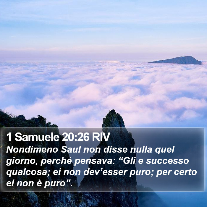 1 Samuele 20:26 RIV Bible Study