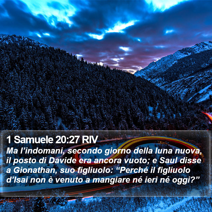 1 Samuele 20:27 RIV Bible Study