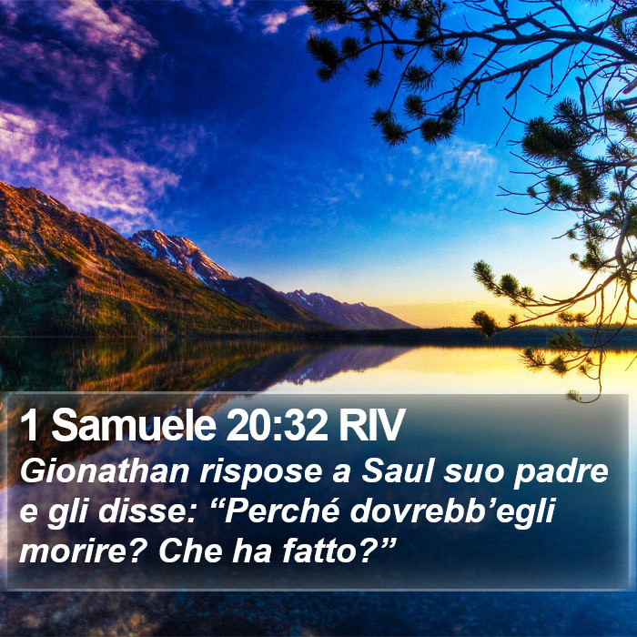 1 Samuele 20:32 RIV Bible Study