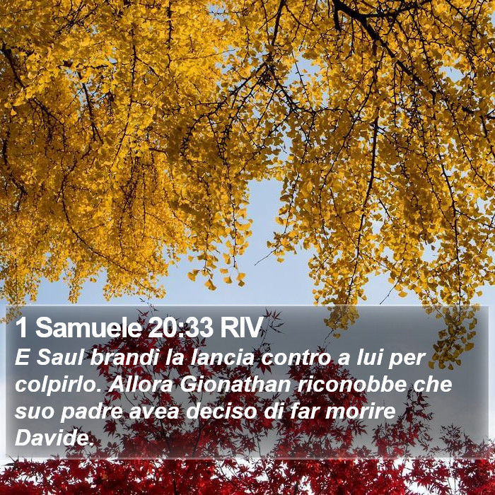 1 Samuele 20:33 RIV Bible Study