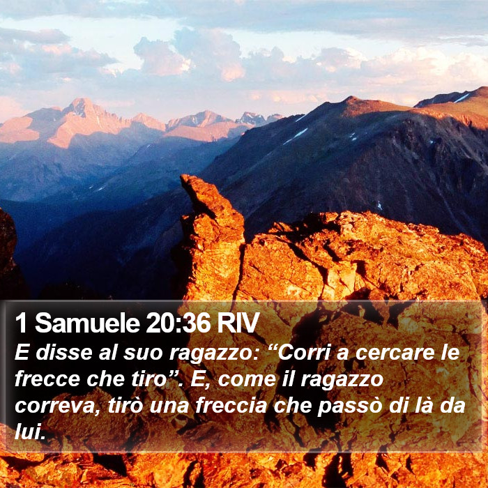 1 Samuele 20:36 RIV Bible Study