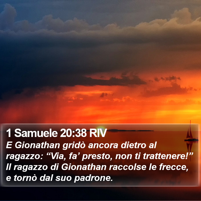 1 Samuele 20:38 RIV Bible Study